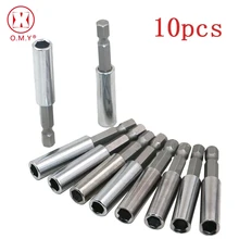 10 шт. отвертка с магнитными держателями комплект быстросменный шестигранный стержень для конических фрез 60/75/100/150 мм отвертка Bit Tip Holder Инструмент расширения разъем