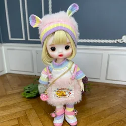 BJD – poupée princesse Super mignonne, maquillage exquis, échelle 1/8, 16CM, vêtements, costume, articulations OB11, jouet, cadeau pour fille, C1589A 
