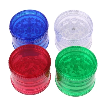 

Plastic Tobacco Grinder Leaf Herbal Herb Smoke Spice Crusher Hand Muller 5 Layer D08D