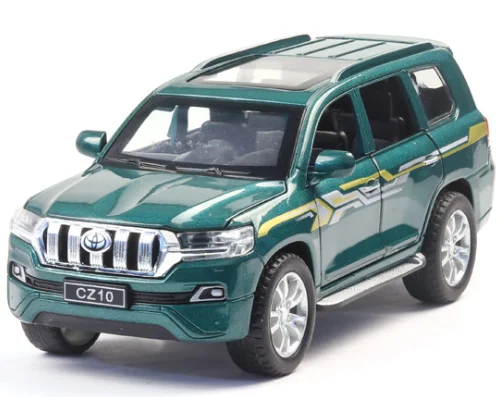1/32 Toyota PRADO SUV Diecasts игрушечный автомобиль модель автомобиля со звуком светильник коллекция автомобиля игрушки для мальчика подарок - Цвет: Зеленый