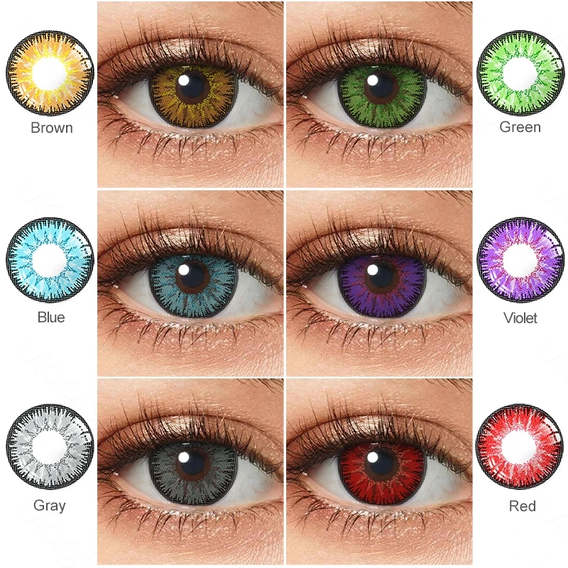 Hot Item Contact Lenses Eyes Gray Brown Beauty Pupilentes-Color Colored 1-Pair Blue for Pink gBQLxa8BN3A