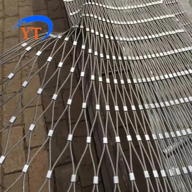 Filet de maille flexible de câble métallique d'acier inoxydable