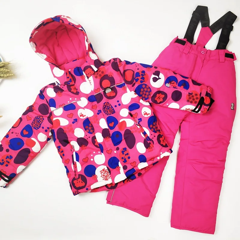 Детский лыжный костюм, теплые куртки с капюшоном+ штаны, комплекты из 2 предметов, зимняя спортивная детская одежда, одежда для малышей, лыжные комплекты для мальчиков