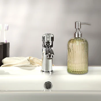 

Soap Shampoo Dispenser Liquid Hand Soap Bottle with Stainless Steel Pump for Bathroom Kitchen GQ