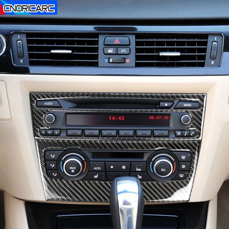 

Автомобильная центральная консоль кондиционер CD рамка декоративная наклейка отделка для BMW 3 серии E90 E92 E93 2005-2012 углерод волоконные наклейки