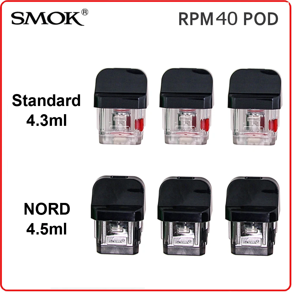 Оригинальный стандартный пустой картридж SMOK RPM40 Pods RPM 40 Nord Pod 4 5 мл без катушки