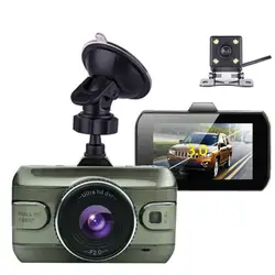 3-дюймовый Двойной Объектив Автомобильные видеорегистраторы Full HD 1080P Автомобильный видеорегистратор для автомобиля тире камера с зеркало