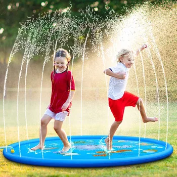 

Children Play Water Mat Games Beach Pad Kids Outdoor Water spray Beach Mat Lawn Inflatable Sprinkler Cushion Toys Cushion