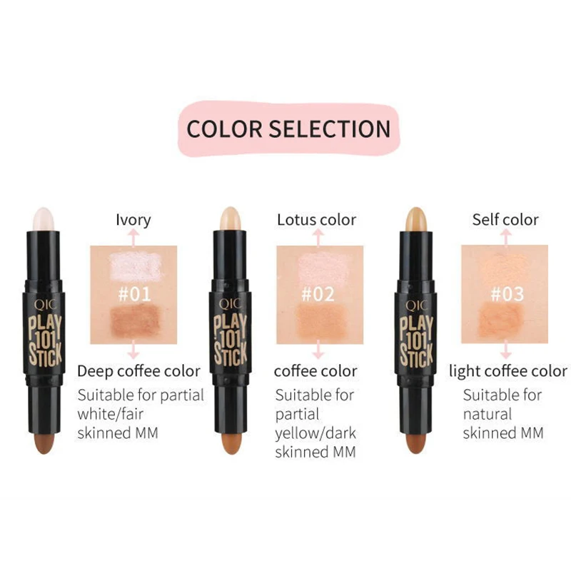 QIC основа для макияжа лица базовый контур палочка Красота Макияж пудра кремовый