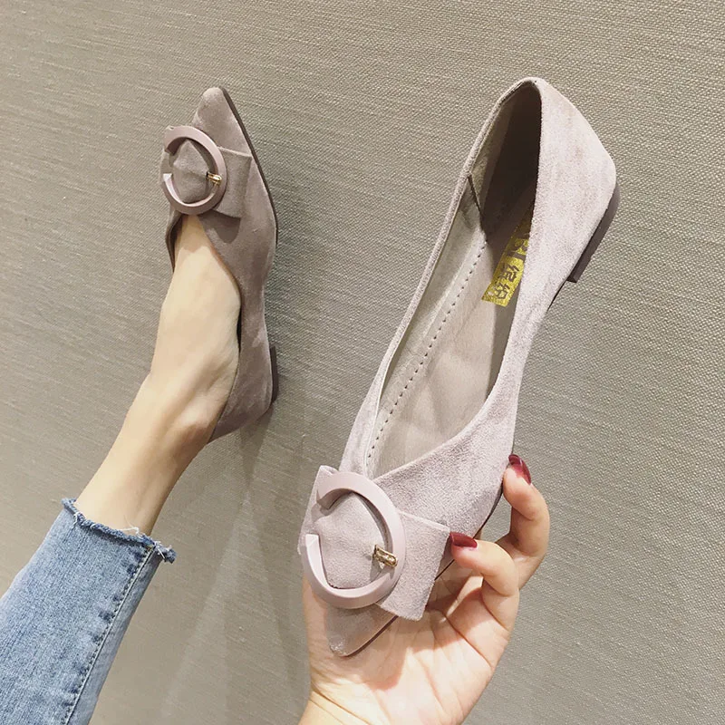 

Pointed Toe Women Moccasin Shoes Casual Female Sneakers All-Match Shallow Mouth Flats 2019 Fashion Women's Moccasins Boat New