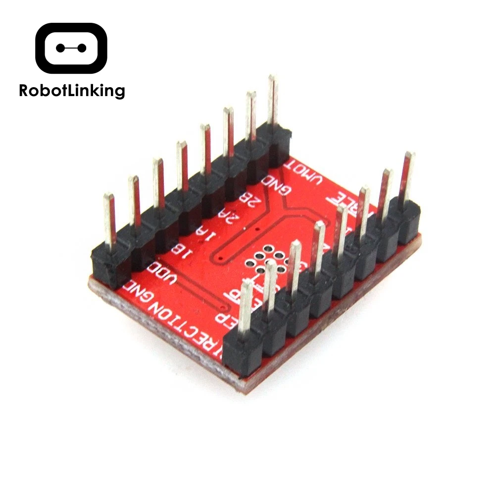Драйвер шагового двигателя Red StepStick A4988 (с радиатором 1 а) для 3D принтера бесплатная