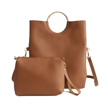 

Vintage Ring Women Hangbags Women's Shoulder Bags fold Ladies Clutches Crossbody Bags for female wristlet totes purse 2 pcs/set