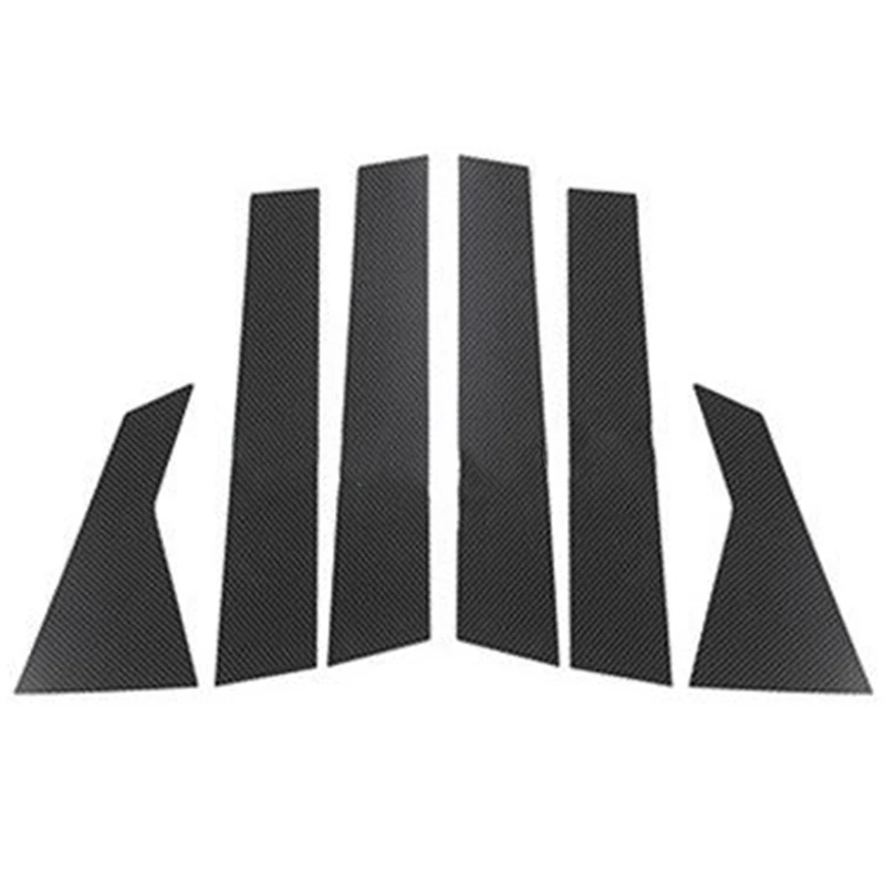 Углеродное волокно черная дверь столб крышки планки для Honda Civic