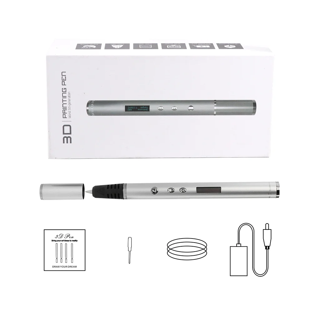 Draw in the air with the silver Nano 3D Printing Pen from 3D&Print! -  3D&Print