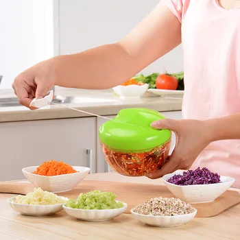 

Manual Food Processor Shredder Vegetable Meat Chopper Slicer / Mincer / Blender for Fruits/Vegetables/Nuts/Onions/Garlics/Salad