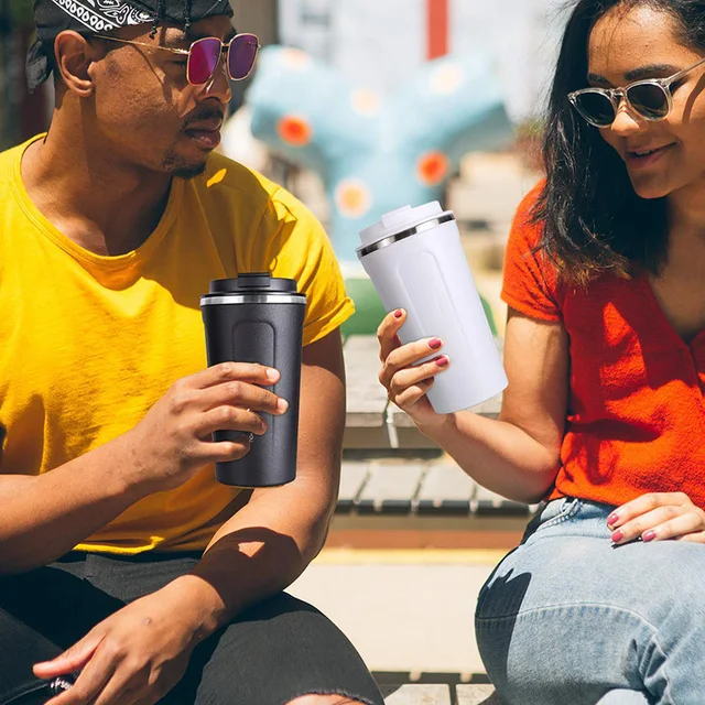 Hőpohár Sör Fedéllel Kávé Bögre Hűvösebb Hűvös Palack Rozsdamentes Acél Hordozható Autó Vákuum Lombik Szivárgásos Italok - Image 6