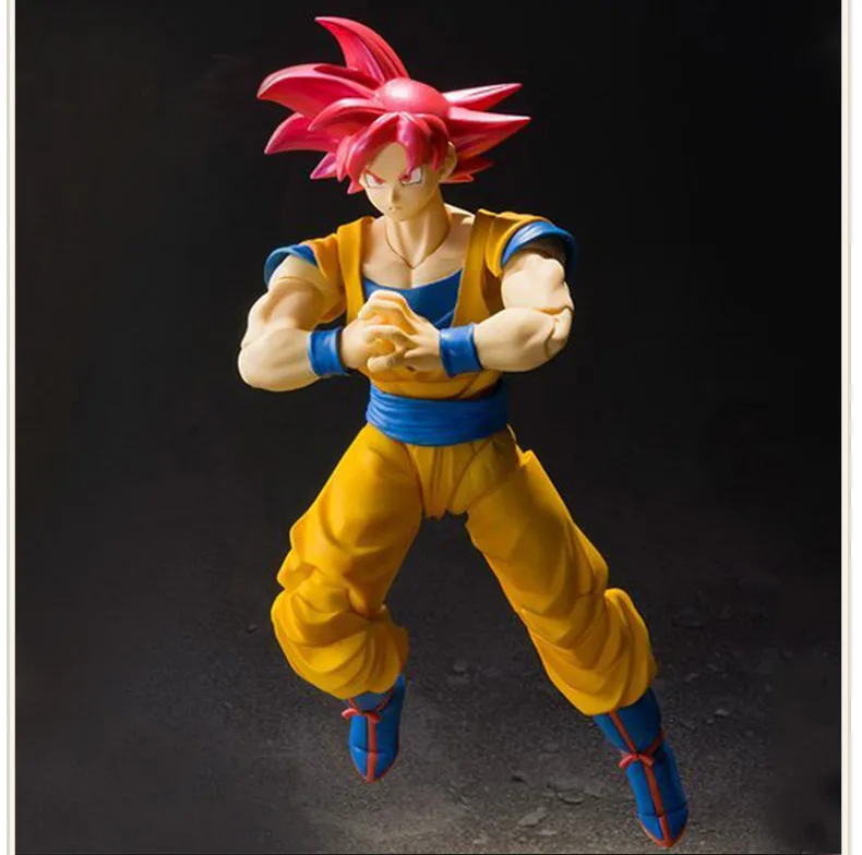 Супер Saiyan God Red Hair Goku SHF экшн фигурка игрушка коллекционные игрушки Аниме Драконий