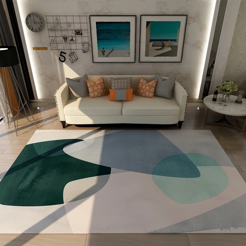 

Ins Abstract Geometry Carpet Living Room Nordic Light Luxury Simple Tea Table Pad Home Bedroom Net Red Studio Carpet