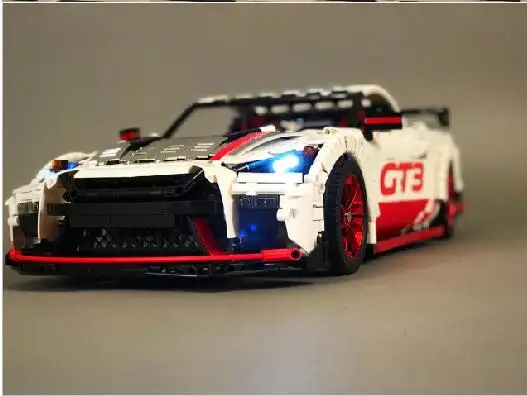 Technic GT-R Nissan высокой лошадиной мощности технология автомобиля Совместимость MOC 25326 кирпичи модель здания Lepinblocks игрушки - Цвет: Motor version