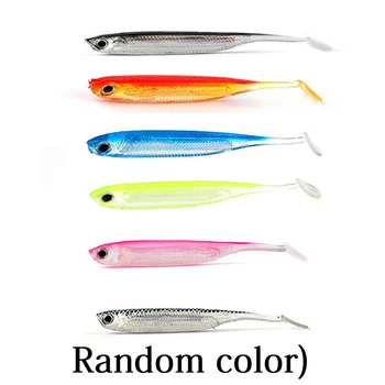 

Vissen 60PCS/LOT Colorful Lure Soft Lure 70mm/2.1g Lure Soft Lure Artificial Fishing Tackle (Random color)