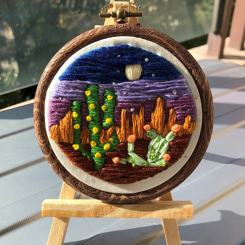 Practical Handcraft Cross Stitch Embroidered Kits Creative 3D DIY Embroidery Material Package Embroidered Material Sewing Decor