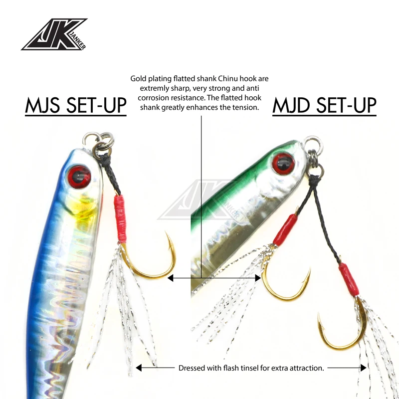 JK 3 упаковки 65LB рыболовные джиг Крючки Micro Chinu Doutuki вспомогательный крючок для