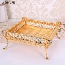 1 шт гостиная домашний фруктовый поднос креативная современная металлическая Фруктовая тарелка Многофункциональный журнальный столик настольная коробка для хранения еды для перекуса