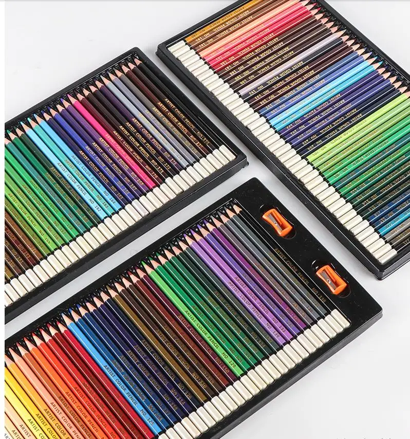 120/150 цветов, профессиональные масляные цветные карандаши, набор, художественная живопись, наброски, цветные деревянные карандаши, школьные товары для рукоделия