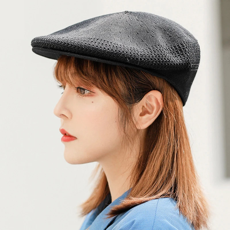 

spring summer Retro thin breathable hat men women versatile Beret duck tongue hat Soft Fit Newsboy Driving Hat Irish Hunting Cap