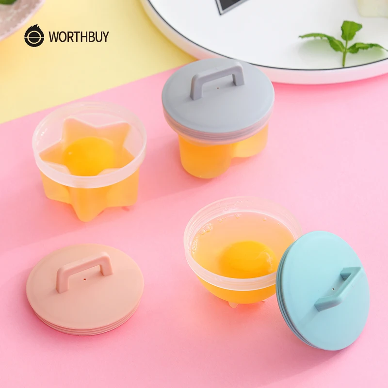 Egg Cooker Tools Egg Boiler Poacher Baking Mold Maker 4 Pcs/Set For Kid