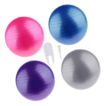 

Yoga Exercise Ball Workout Guide Ball for Balance Stability Fitness, Anti Burst & No Slip