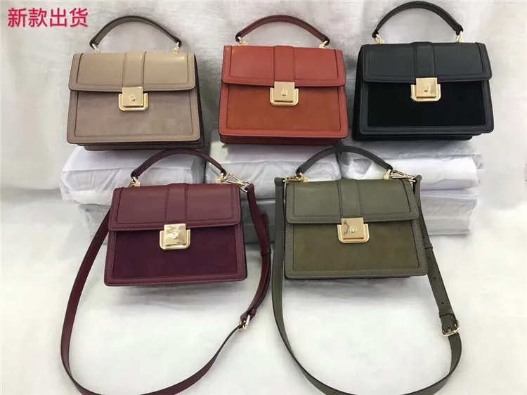 

2020 Will Capacity Hundred Hand Bag Cowhide Scrub Single Shoulder Slung Woman Package