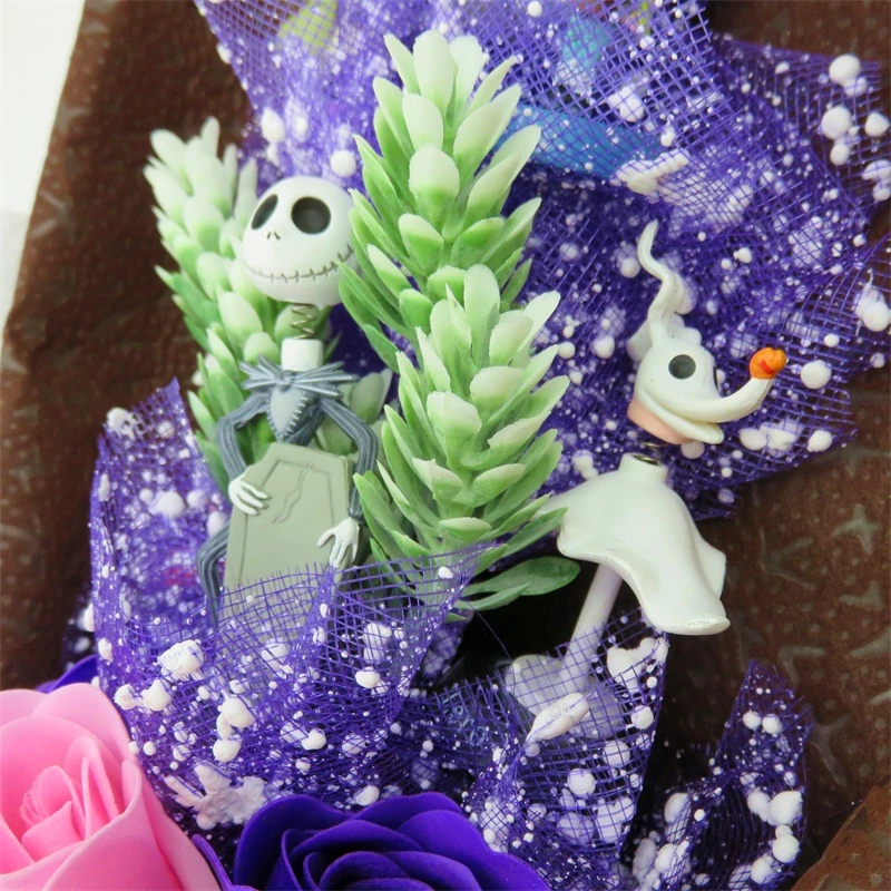 Джек фигурка игрушка Тыква принц Джек с искусственными цветами букет подарок декоративная коробочка подарки на Рождество Хэллоуин