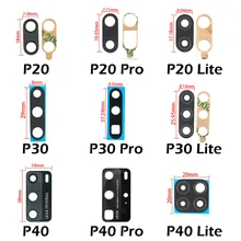 2 unids/lote para Huawei P30, P40, P30 Lite, P20 Pro, cámara trasera, cubierta de lente de cristal con etiqueta adhesiva, pieza de repuesto