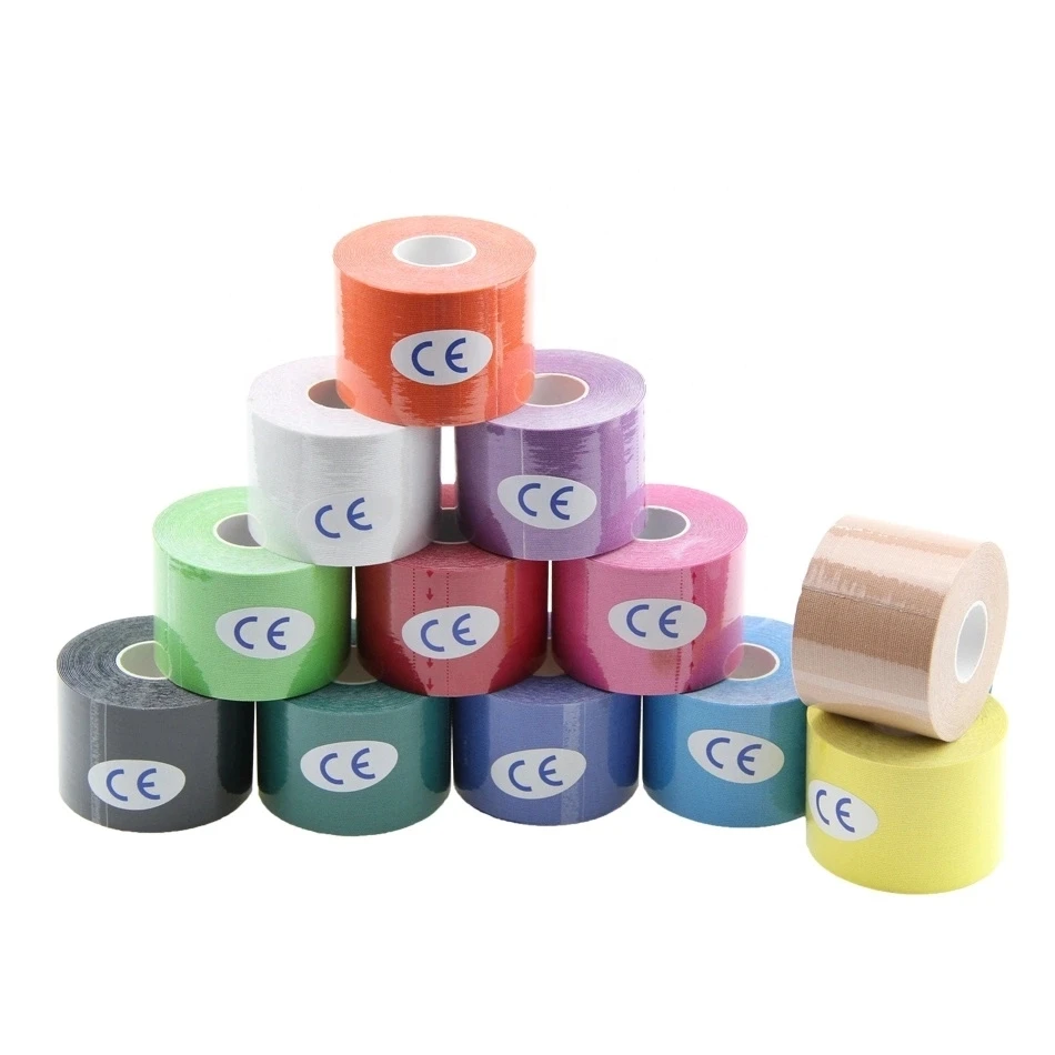 

Kinesiology Tape | 5m Roll of Elastic Muscle Support Tape for Exercise, Sports & Injury Recovery