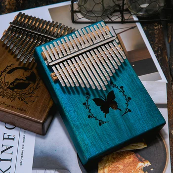 Kalimba-piano de pulgar de caoba de 17 teclas, instrumento musical mbira de África, máquina de 30key, 21 teclas, instrumento musical
