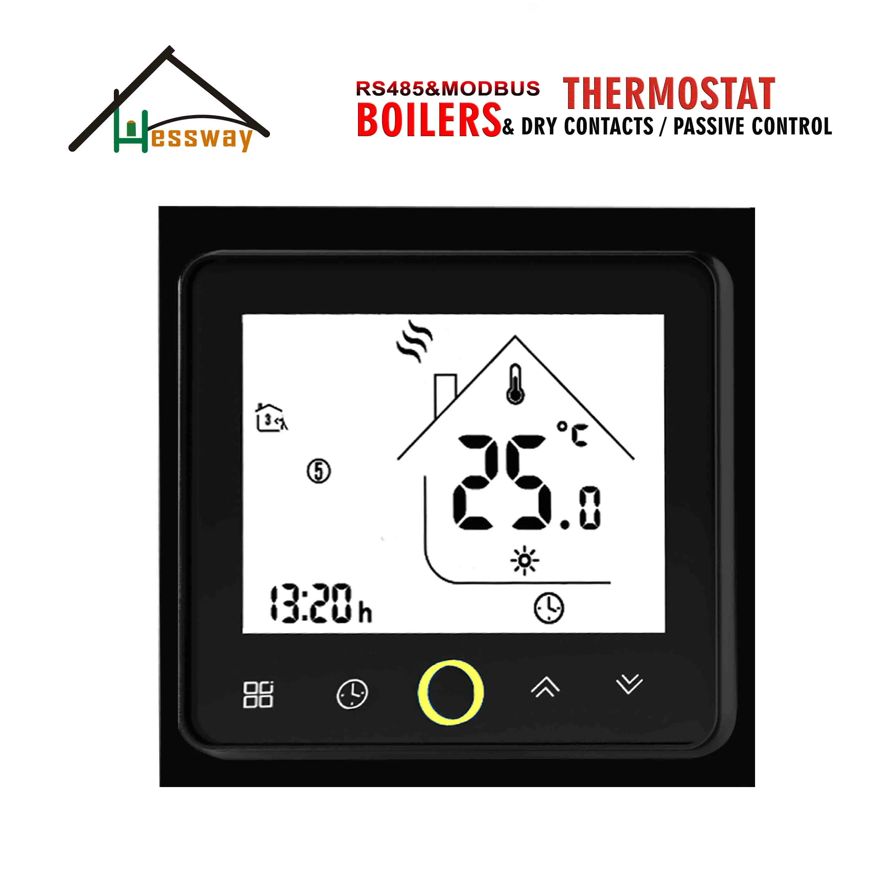 HESSWAY Dry Contact RS485&modbus remote control Thermostat for water boiler On&Off hessway programmable remote pc control rs485 modbus thermostat for gasboiler dry contact on