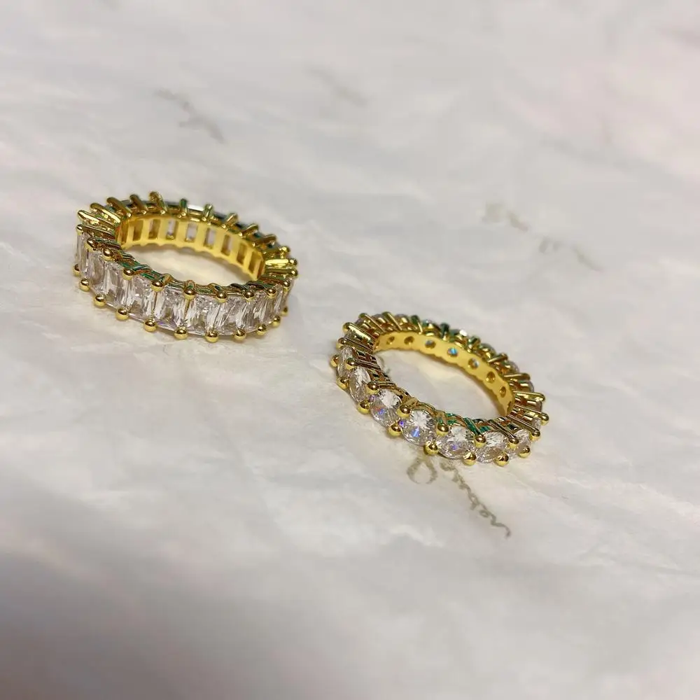 

Brass With 18 K Gold AAA Zircon Geo Statement Rings Women Jewelry Punk Designer Club Cocktail Party Japan Korea Fashion