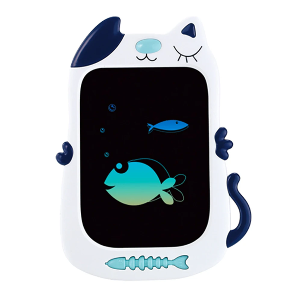 ЖК-доска для письма Sleepy cat, ЖК-светильник, энергетическая электронная доска для письма с мультяшным рисунком, 8,5 дюймов, монохромная цветная Толстая ручка - Цвет: 8.5 inch Color pen