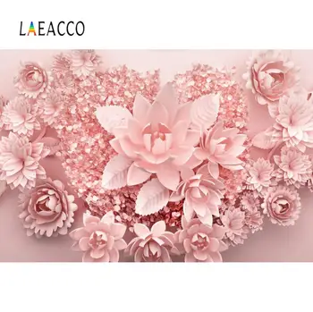 

Laeacco Pink Blossom Flowers Wedding Party Decor Craft Pattern Photo Background Photography Backdrop Photocall Photo Studio