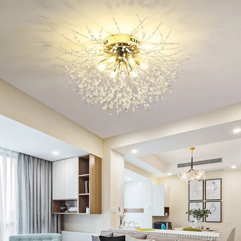 

Morden Dandelion Light Fixture Indoor Modern Dinning Room Crystal Ceiling Lamp Nordic Bedroom/Living Room LED Ceiling Light