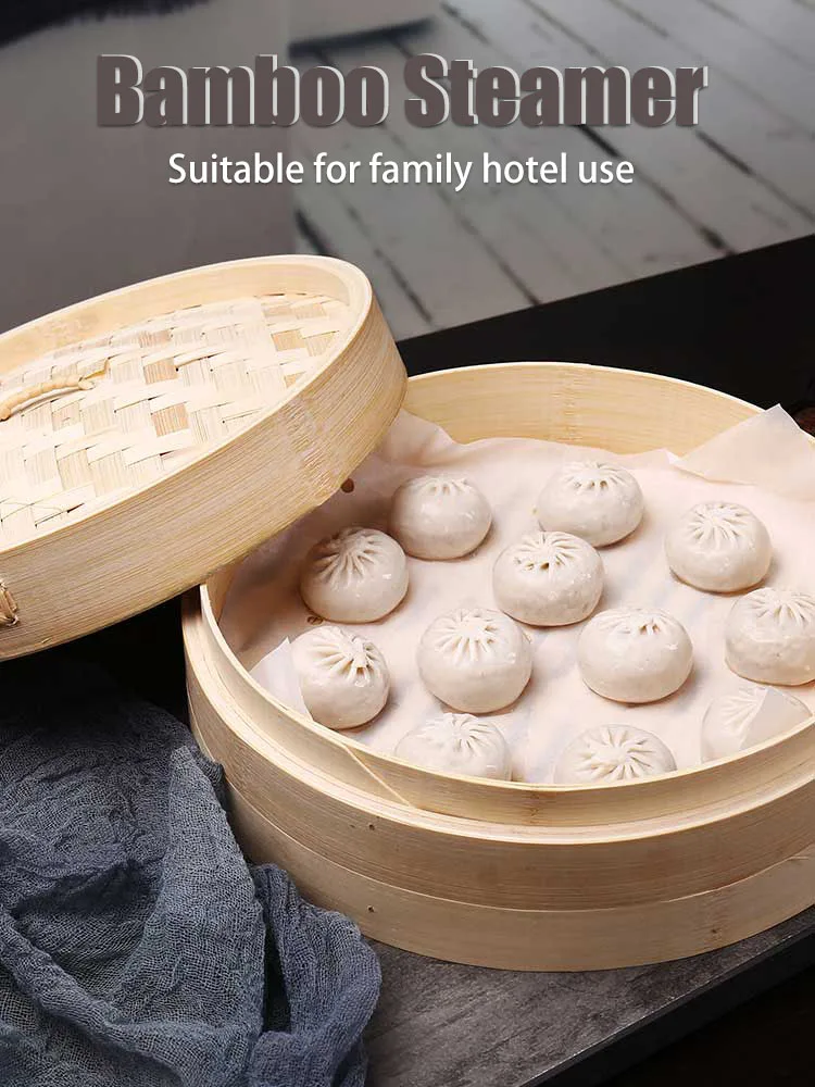 Cuiseur Vapeur En Bambou, Panier Vapeur Asiatique À 2 Étages, Pour
