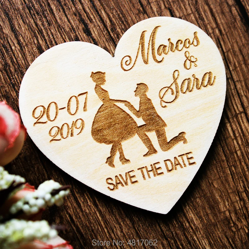 Heart Save-the-Date Magnet Marsala Rustic Red Greenery Save the Date Propose The | Дом и сад