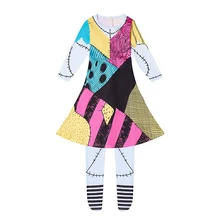 Платье Салли для девочек; карнавальный костюм «Кошмар Befor»; Рождественский костюм; детская хлопковая нарядная одежда с героями мультфильмов; детское платье Салли; леггинсы