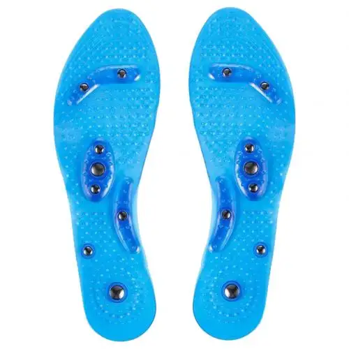 27cm Blue Магнитный дышащий дезодорант массажные стельки Анти-усталость обувь Подушка Рождественские подарки semelles ортопедические soporte zapato - Цвет: 27cm Blue
