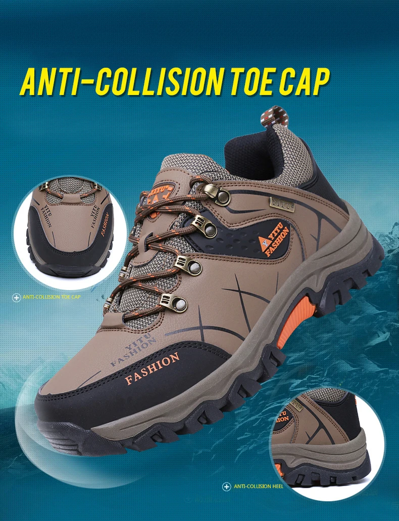Осенне-зимняя мужская походная обувь; водонепроницаемые кроссовки; дышащая мужская обувь для пешего туризма; спортивная обувь для альпинизма; Мужская Треккинговая обувь