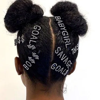 

1Pc Shining Letter Hairpins Crystal Shiny Rhinestones Letters Hair Clips Women Styling Tool Barrettes Diamond Hair Accessories