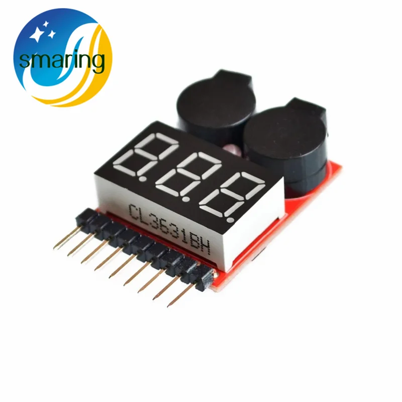 Заводской 2-в-1 тестер напряжения батареи Lipo/li-ion/Fe зуммер низкого с сигнализацией