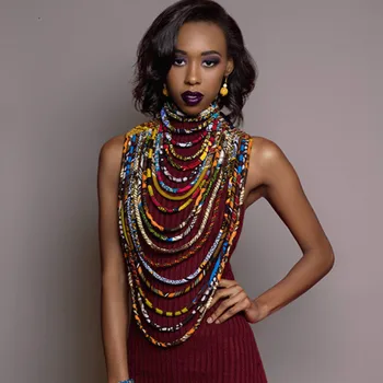 Ibrahim African Multi Strand Necklace