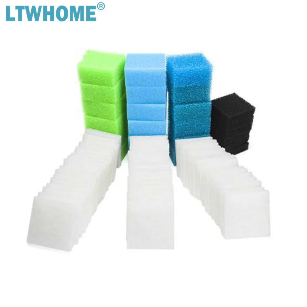 

LTWHOME Value Pack of Fine, Carbon, Coarse, Medium and Poly Filters Set Fit for Juwel Compact / BioFlow 3.0 / M